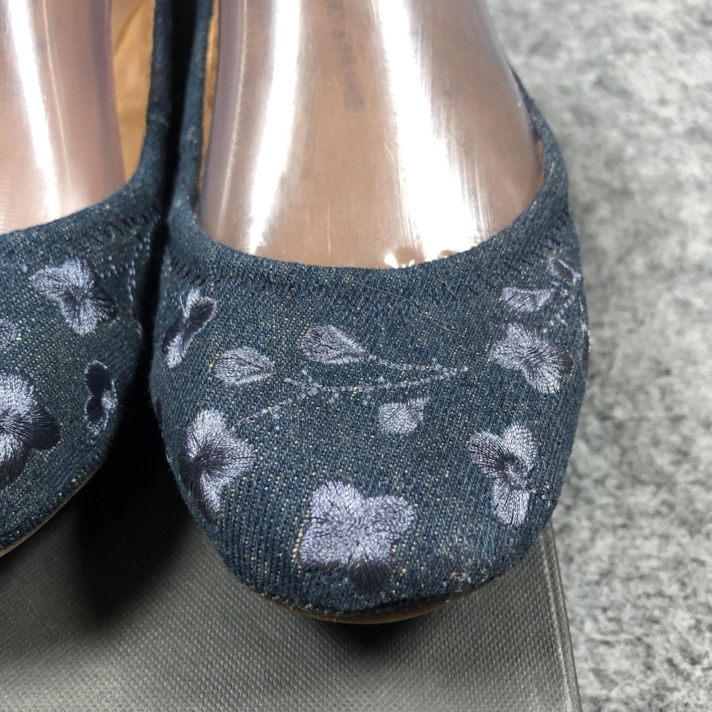 Lucky Brand Shoes Womens Size 7 Blue Denim Floral Slip On Ballet Flats LP-ECHO2 - Picture 6 of 16